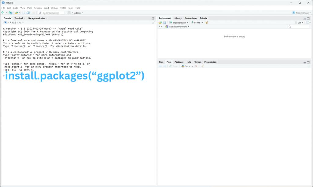 Installing a package in R